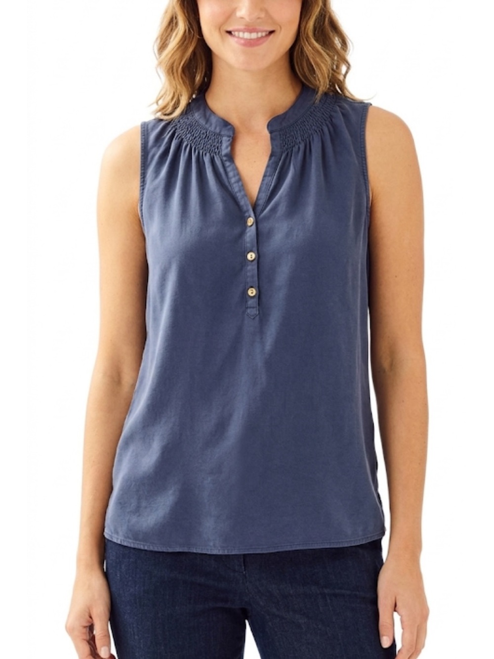 Lilly Pulitzer 100% silk blue Sleeveless Women's Top size S